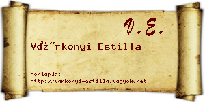 Várkonyi Estilla névjegykártya